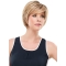 8" Straight Monofilament Blonde Synthetic Short Wigs