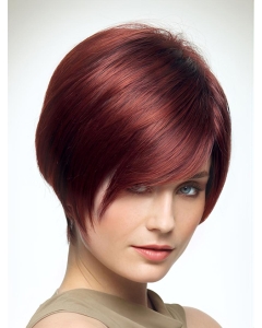 Red Good With Bangs Straight Short Wigs Red Good With Bangs Straight Short Wigs