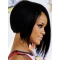 Rihanna Naruto-style 100% Human Remy Hair Short Layered Straight Lace Front Wig