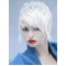 Young Fashion White Short Layers Full Lace Synthetic Wigs