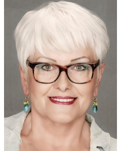 Short Straight Capless Remy Human Hair Grey Wigs hfnb117 Short Straight Capless Remy Human Hair Grey Wigs hfnb117