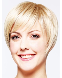 Fashional Straight Blonde Layered Affordable Capless Synthetic Women Wigs Fashional Straight Blonde Layered Affordable Capless Synthetic Women Wigs