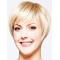 Fashional Straight Blonde Layered Affordable Capless Synthetic Women Wigs