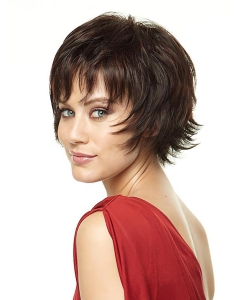 Brown Fashion Layered Straight Short Capless Synthetic Women Wigs Brown Fashion Layered Straight Short Capless Synthetic Women Wigs