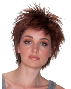 Exquisite Auburn Layered Straight Short Capless Synthetic Women Wigs Exquisite Auburn Layered Straight Short Capless Synthetic Women Wigs