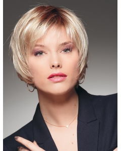 So Great Blonde Short Straight With Bangs Fantastic Lace Front Synthetic Women Wigs So Great Blonde Short Straight With Bangs Fantastic Lace Front Synthetic Women Wigs