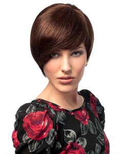 Auburn Straight Short Capless Human Hair Women Wigs Auburn Straight Short Capless Human Hair Women Wigs