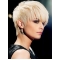 Young Fashion Choppy Platinum Blonde Straight Short  Capless Synthetic Women Wigs