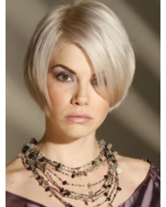 Young Fashion Platinum Blonde Short Straight Capless Synthetic Women Wigs Young Fashion Platinum Blonde Short Straight Capless Synthetic Women Wigs
