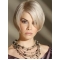 Young Fashion Platinum Blonde Short Straight Capless Synthetic Women Wigs