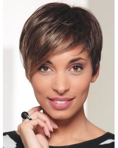Fashional Brown Short Straight Boycuts New Design Synthetic Women Wigs Fashional Brown Short Straight Boycuts New Design Synthetic Women Wigs