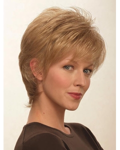 Blonde Straight Short Fashionable Capless Synthetic Women Wigs  Blonde Straight Short Fashionable Capless Synthetic Women Wigs
