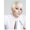 Young Fashion Platinum Blonde Very Short Stacked  Lace Front Human Hair Women Bobs Wigs