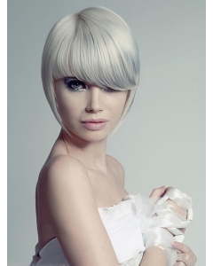 Young Fashion Straight Short Yongthful Cool Capless Grey Synthetic Women Wigs Young Fashion Straight Short Yongthful Cool Capless Grey Synthetic Women Wigs