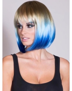 14" Straight Short Lace Front Two Tone Human Hair Women Wigs 14" Straight Short Lace Front Two Tone Human Hair Women Wigs