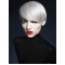Young Fashion Grey Smooth Straight Short Clean Lace Front Synthetic Women Wigs