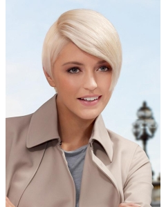 Young Fashion Platinum Blonde Short Lace Front Wigs With Sexy Curve Young Fashion Platinum Blonde Short Lace Front Wigs With Sexy Curve