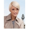 Young Fashion Platinum Blonde Short Lace Front Wigs With Sexy Curve