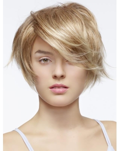 Perfect Blonde Short Straight Hand-Tied Layered  Synthetic Popular Women Wigs Perfect Blonde Short Straight Hand-Tied Layered  Synthetic Popular Women Wigs