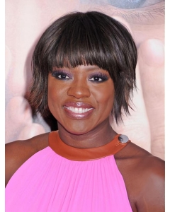 10"  Straight Short Capless Synthetic Women Viola Davis Wigs 10"  Straight Short Capless Synthetic Women Viola Davis Wigs