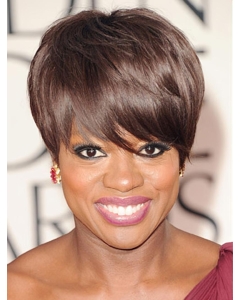 8"Straight Short  Lace Front Synthetic Women Viola Davis Wigs 8"Straight Short  Lace Front Synthetic Women Viola Davis Wigs