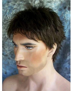 Polite Black Straight Short Capless Synthetic Men Wigs Polite Black Straight Short Capless Synthetic Men Wigs