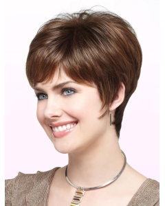 Monofilament Boycuts Style Straight Short Synthetic Women Wigs For Cancer Monofilament Boycuts Style Straight Short Synthetic Women Wigs For Cancer