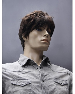 Refined Brown Straight Short Capless Synthetic Men Wigs Refined Brown Straight Short Capless Synthetic Men Wigs