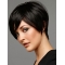 Tempting Black Straight Short Capless Human Hair Women Wigs For Cancer