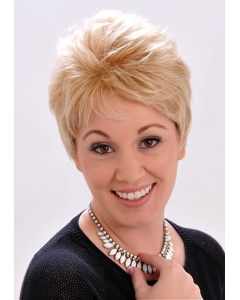 Blonde Suitable Straight Short Boycuts Monofilament Synthetic Women Wigs Blonde Suitable Straight Short Boycuts Monofilament Synthetic Women Wigs