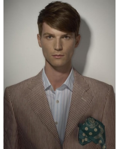 Shining Brown Straight Short Han-tied Human Hair Men Wigs Shining Brown Straight Short Han-tied Human Hair Men Wigs