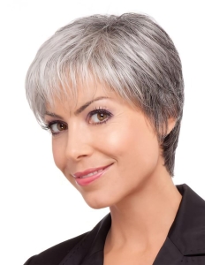 Pleasing Lace Front Straight Short Synthetic Grey Women Wigs Pleasing Lace Front Straight Short Synthetic Grey Women Wigs