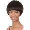 Glamorous Brown Straight Short Capless Human Hair Women African American Wigs