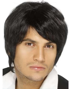 Comfortable Black Straight Short Capless Human Hair Men Wigs Comfortable Black Straight Short Capless Human Hair Men Wigs