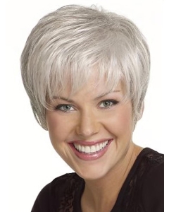Sassy Straight Short Capless Synthetic Grey Women Wigs Sassy Straight Short Capless Synthetic Grey Women Wigs
