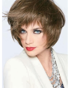 Monofilament Refined Straight Short  With Bangs Human Hair Women Wigs Monofilament Refined Straight Short  With Bangs Human Hair Women Wigs