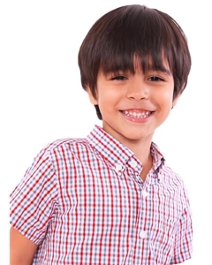Stylish Auburn Straight Short Mono Human Hair Kids Wigs Stylish Auburn Straight Short Mono Human Hair Kids Wigs