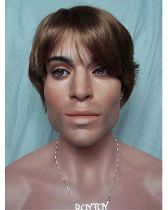 Brown Straight Short Capless Synthetic Polite Men Wigs Brown Straight Short Capless Synthetic Polite Men Wigs