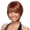 Gentle Auburn Straight Short Capless Synthetic African American Women Wigs