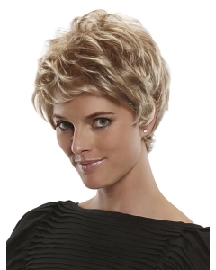 Trendy Blonde Straight Short Hand-tied Synthetic Women Wigs Trendy Blonde Straight Short Hand-tied Synthetic Women Wigs
