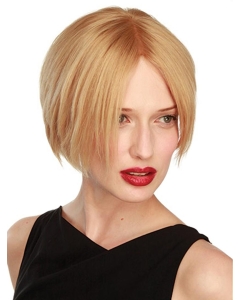 Convenient Blonde Short Straight Lace Front Human Hair Women Bobs  Wigs Convenient Blonde Short Straight Lace Front Human Hair Women Bobs  Wigs