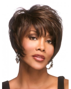 Brown Convenient Layered Straight Short Capless Synthetic Women Wigs Brown Convenient Layered Straight Short Capless Synthetic Women Wigs