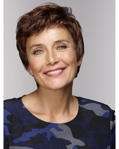 Wavy Short 6"  Brown Mono Synthetic  Ladies  Wigs Wavy Short 6"  Brown Mono Synthetic  Ladies  Wigs