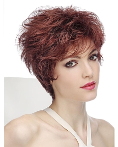 Wavy Short 8" Capless Red Synthetic Women Wigs Wavy Short 8" Capless Red Synthetic Women Wigs
