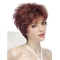 Wavy Short 8" Capless Red Synthetic Women Wigs