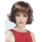 Wavy Short Brown Synthetic With Bangs Mono Wigs