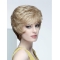 Wavy Short Blonde Synthetic Boycuts Mono Women Wig