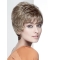 Wavy Short Brown With Bangs Capless Synthetic Women Wig