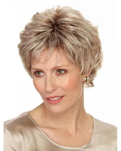 Grey Wavy Short Layered Fabulous Monofilament Synthetic Women Wigs Grey Wavy Short Layered Fabulous Monofilament Synthetic Women Wigs