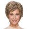 8" Wavy Layered Short Monofilament Synthetic Women Wigs